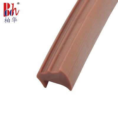type barrettes de connexion de cannelure de bande en caoutchouc de PVC de 10*8 millimètre Brown