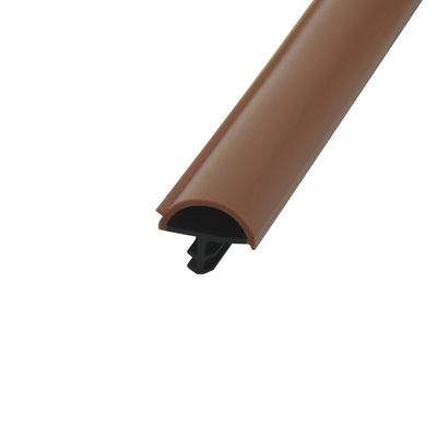 Le cachetage en bois de Weatherstripings d'extrusion de la porte Co de forme de D dépouille la couleur 12*5mm de teck