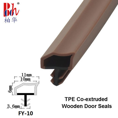 Le cachetage formé spécial de Weatherstripings de coextrusion dépouille la couleur 10*6mm de Brown
