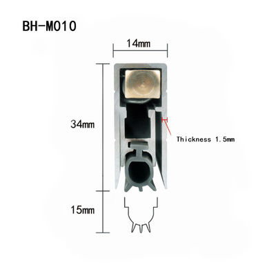 650 mm Porte automatique dissimulée joints de fond en aluminium