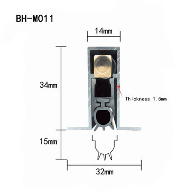Réglage du feu Automatic Drop Down Door Seals de fond cachés avec bord latéral 800 mm