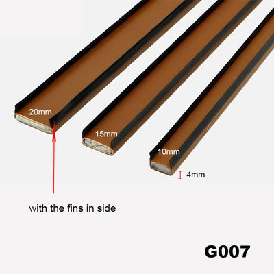 Joints résistants au feu de preuve de feu de PVC de Brown avec des remplissages de silicate de sodium 4mm x 15mm