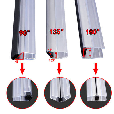 Bons joints imperméables de PVC de bande magnétique de porte de douche de résilience pour le verre de 8mm