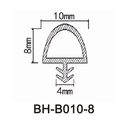 Le type moyen de cannelure de porte de bande en bois anti-collision de joint a intensifié la forme 10*8mm de D