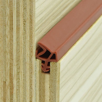 Forme irrégulière de porte de bande de joint trou en bois en caoutchouc de bande de double avec le côté se pliant