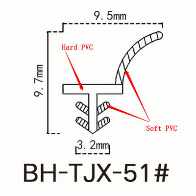 Joints étanches de calfeutrer de PVC d'ODM pour le conseil de bordage en bois 9.7*9.5mm