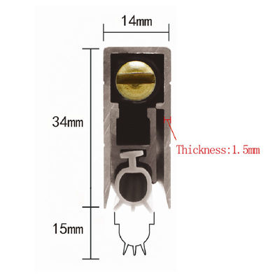 Joint inférieur caché en aluminium de la porte 6063 en U pour la porte en bois