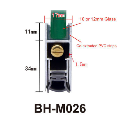 l'aluminium inférieur de joints de porte automatique de 17*45mm bourrelet pour la porte d'herbe