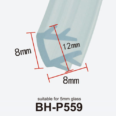 Bandes transparentes d'agrafe en verre mol de calfeutrer de PVC pour le verre de 5mm