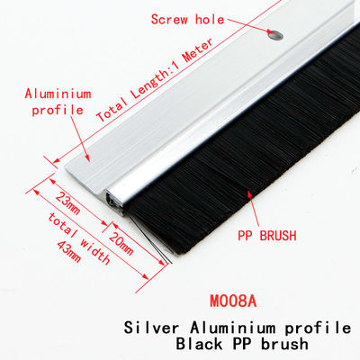 champ argenté de porte de porte de 1000mm de bande inférieure en aluminium de brosse
