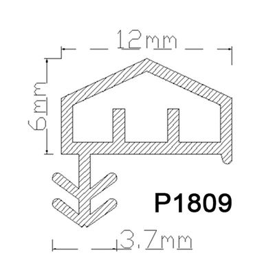 Bandes de scellage de porte en bois en caoutchouc anti-collision de PVC
