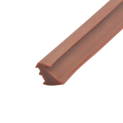type barrettes de connexion de cannelure de bande en caoutchouc de PVC de 10*8 millimètre Brown
