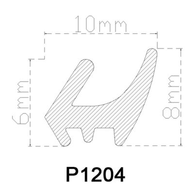 type barrettes de connexion de cannelure de bande en caoutchouc de PVC de 10*8 millimètre Brown