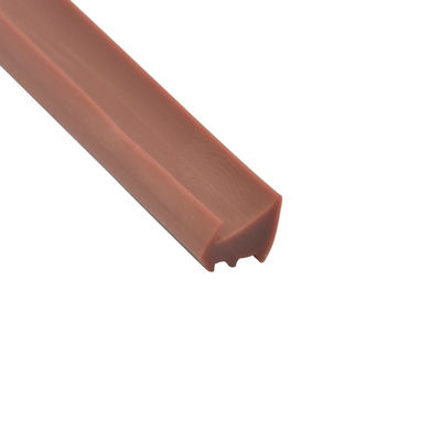 type barrettes de connexion de cannelure de bande en caoutchouc de PVC de 10*8 millimètre Brown